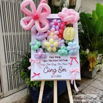 Bảng hoa bong bóng mừng ngày Nhà Giáo Việt Nam, tone pastel – Trung Tâm Dạy Trẻ Cùng Em