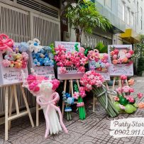 Bộ sưu tập bảng hoa và bó hoa bong bóng tone hồng pastel - Chủ đề tôn vinh phái đẹp