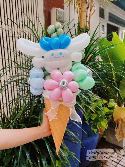 Que kem bong bóng tạo hình, chủ đề Cinnamoroll, tone màu pastel tươi mát